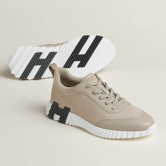 Hermès Bouncing Sneakers – Esquisse Beige Suede & Calfskin - Zeuskicks