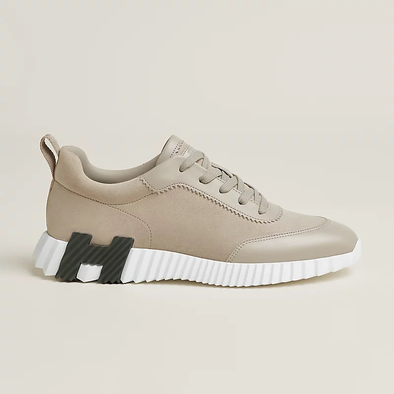 Hermès Bouncing Sneakers – Esquisse Beige Suede & Calfskin - Zeuskicks