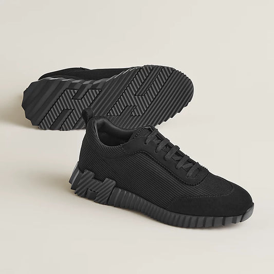 Hermès Bouncing Sneakers – Black Mesh & Suede Goatskin - Zeuskicks