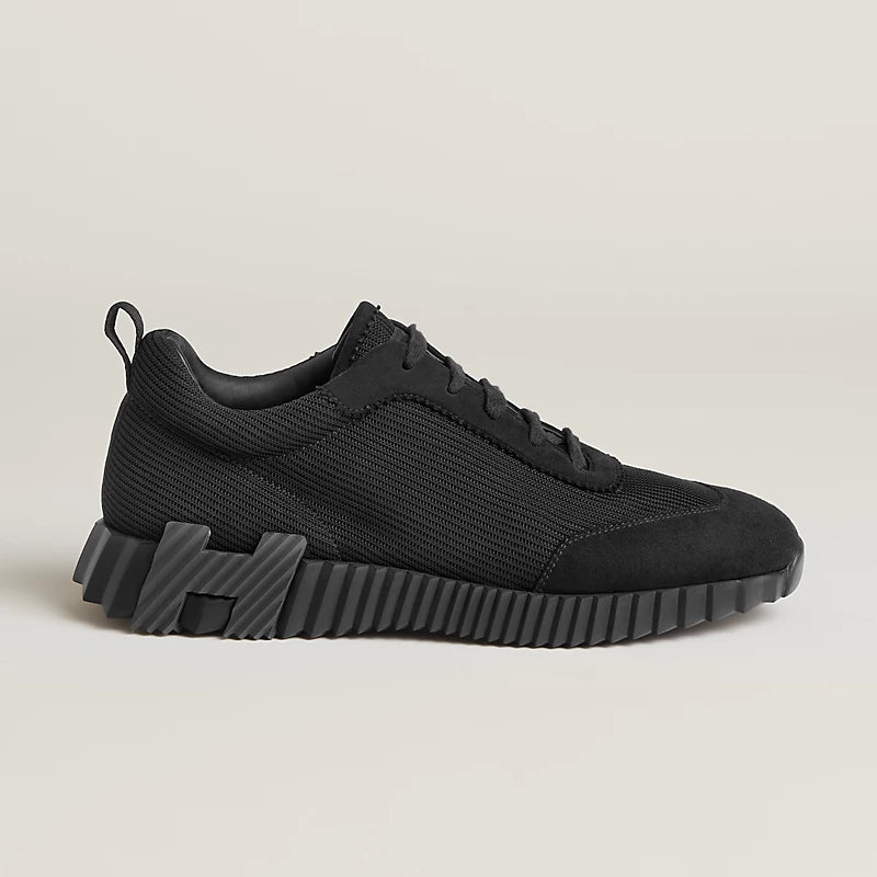 Hermès Bouncing Sneakers – Black Mesh & Suede Goatskin - Zeuskicks