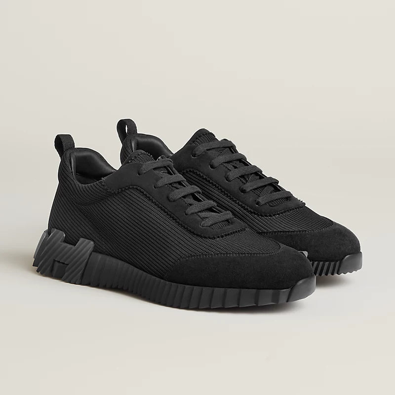 Hermès Bouncing Sneakers – Black Mesh & Suede Goatskin - Zeuskicks