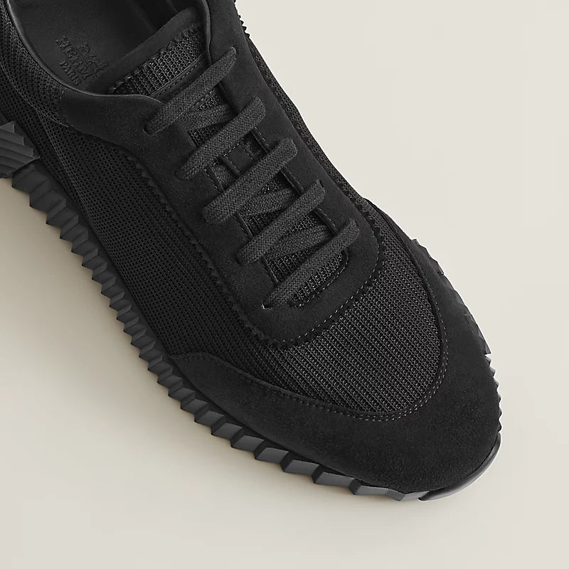 Hermès Bouncing Sneakers – Black Mesh & Suede Goatskin - Zeuskicks
