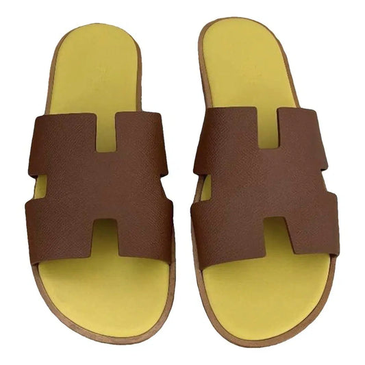 Hermès Izmir Leather Sandals – Brown Leather Edition