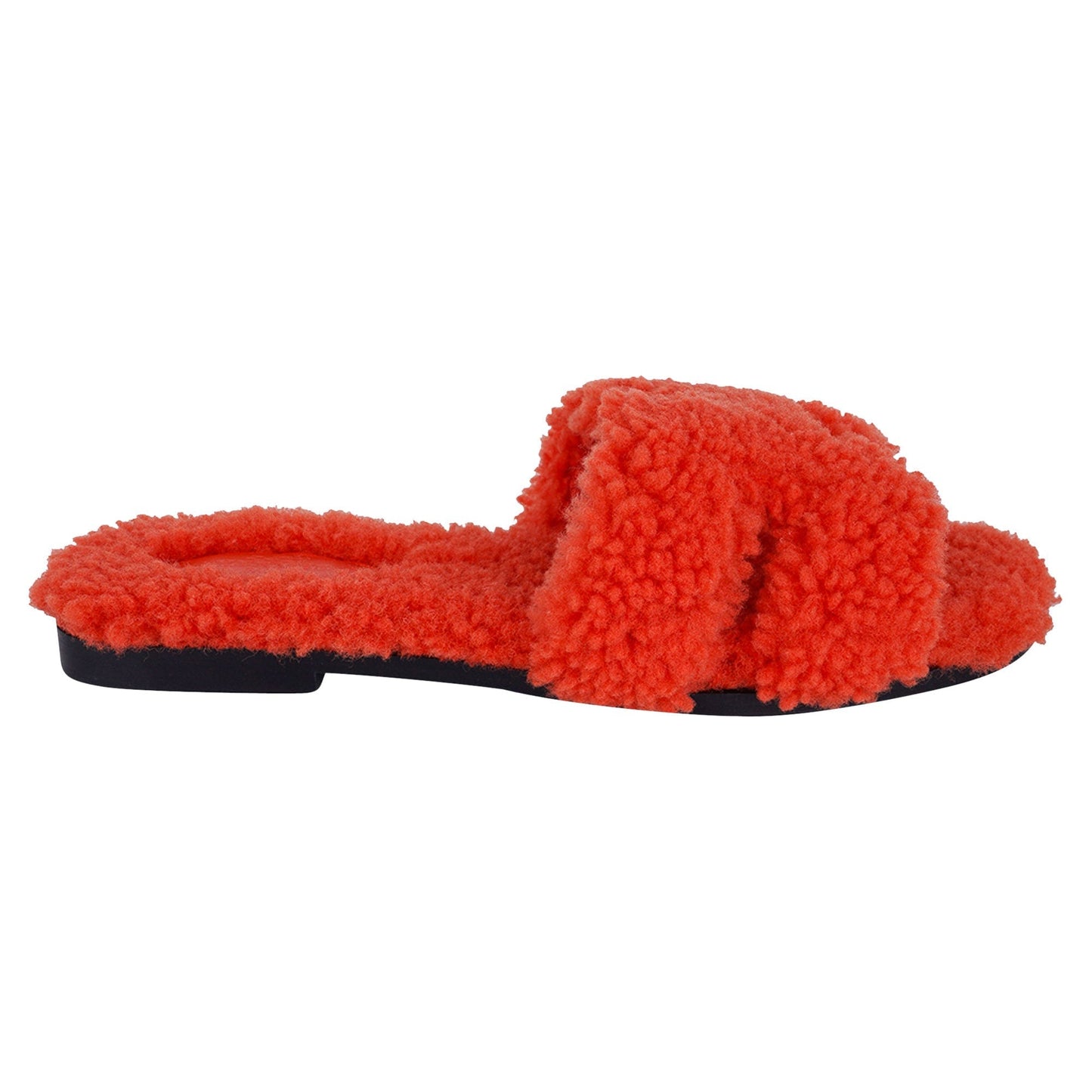 Hermès Oran Teddy Sandals – Orange Shearling Limited Edition