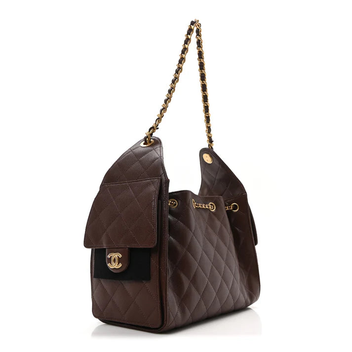 Chanel Caviar Quilted Small 25 Handbag – Dark Brown - Zeuskicks