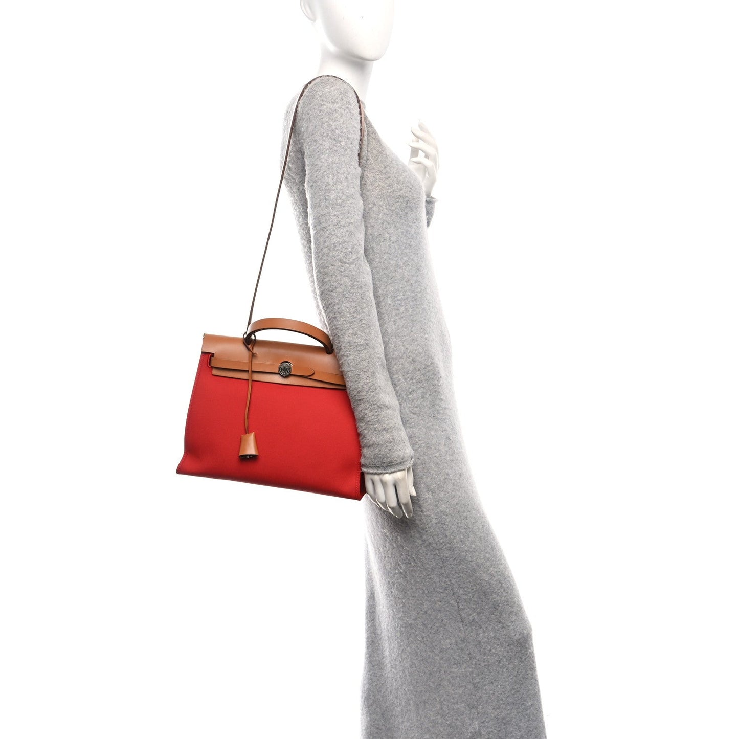Hermès Herbag Zip 31 PM – Rouge Tomate & Natural