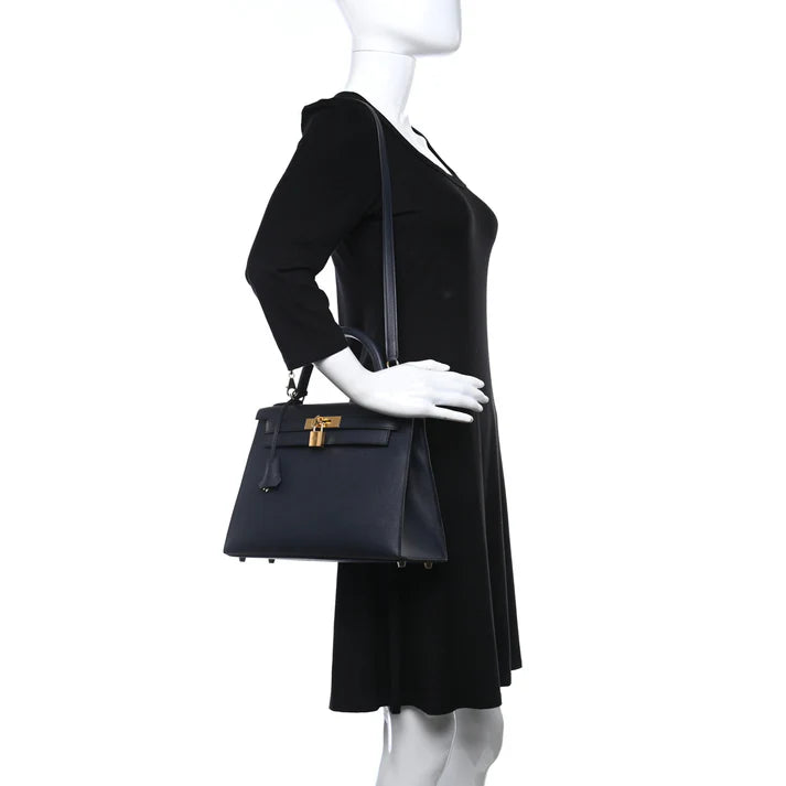 Hermès Kelly Sellier 28 – Bleu Nuit Epsom with Gold Hardware - Zeuskicks
