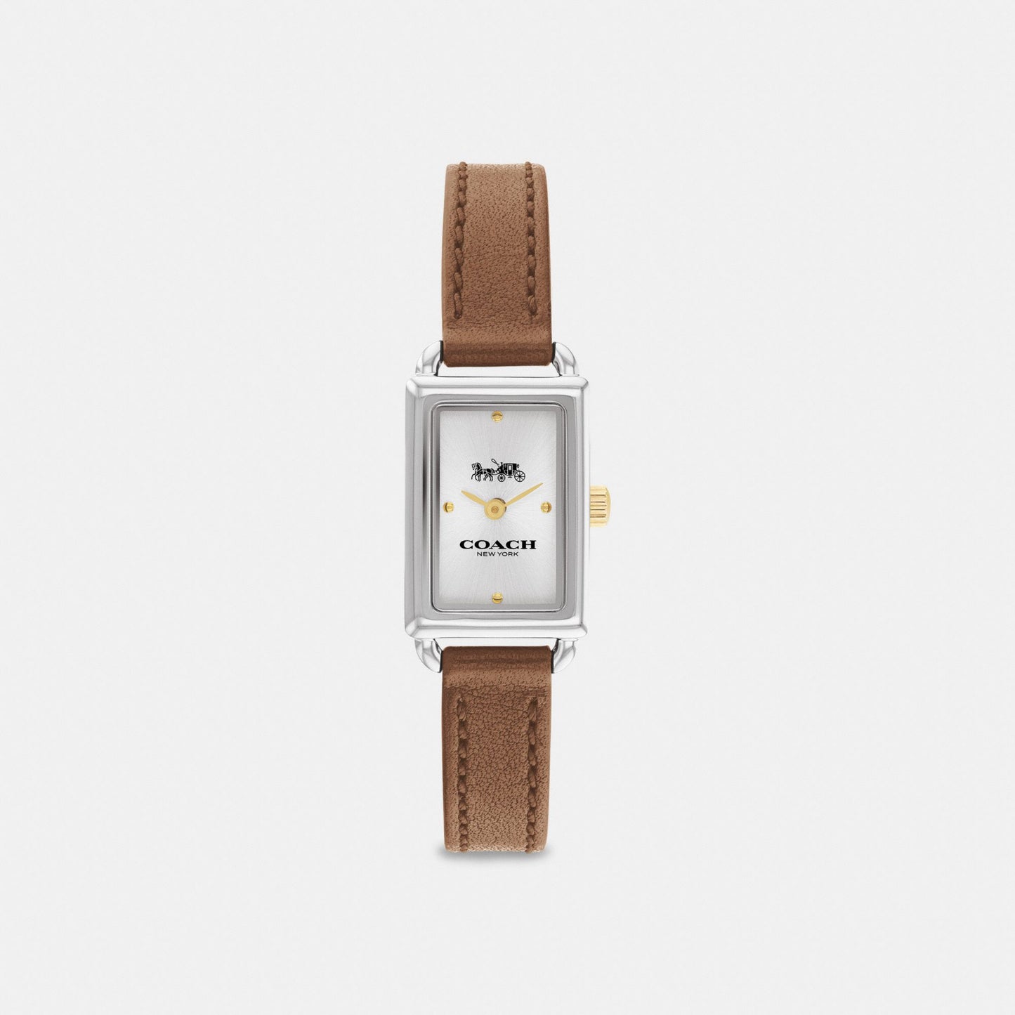 Women's Coach Mini Liz Watch, 24 Mm in Saddle, style C3620 #color_Saddle — front view