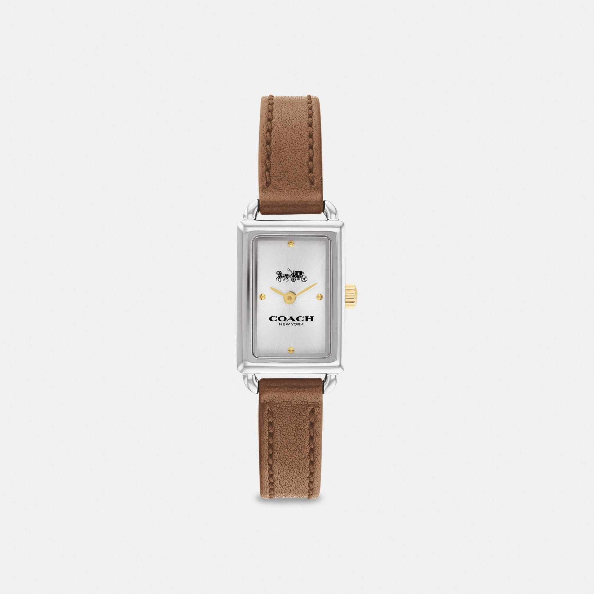 Women's Coach Mini Liz Watch, 24 Mm in Saddle, style C3620 #color_Saddle — front view
