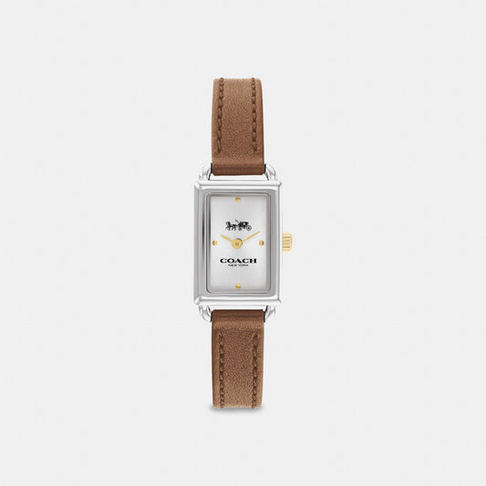 Women's Coach Mini Liz Watch, 24 Mm in Saddle, style C3620 #color_Saddle — front view