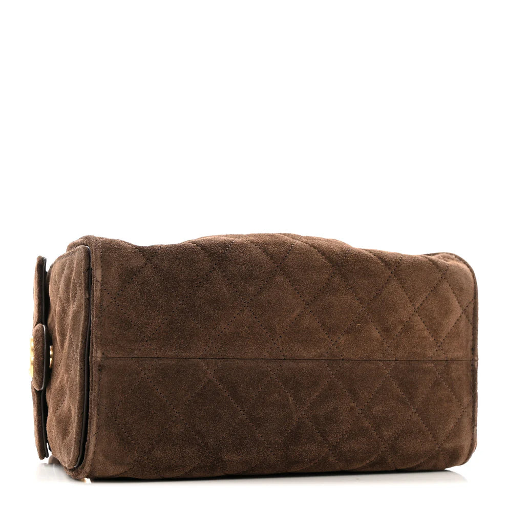 Chanel Small 25 Handbag – Suede Quilted in Dark Brown - Zeuskicks