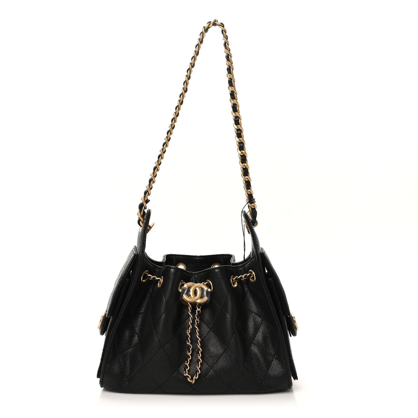 CHANEL Caviar Quilted Mini Chanel 25 Handbag – Black