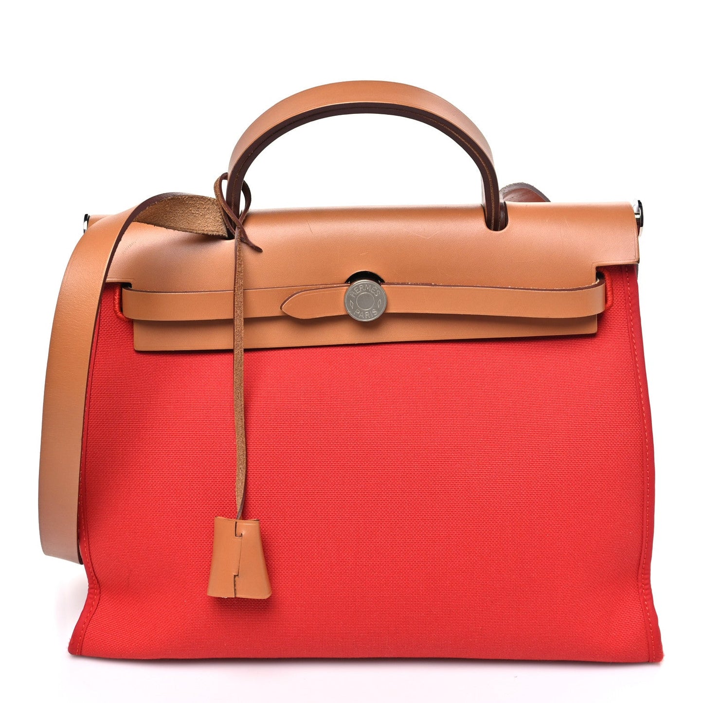 Hermès Herbag Zip 31 PM – Rouge Tomate & Natural