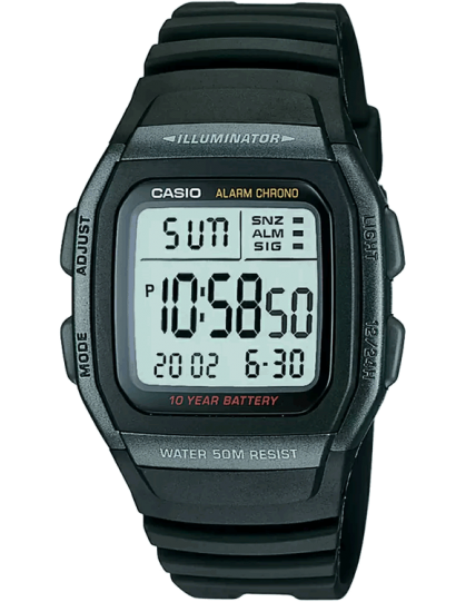 Timeless Mens Resin W-96 (W-96H-1BVDF)
