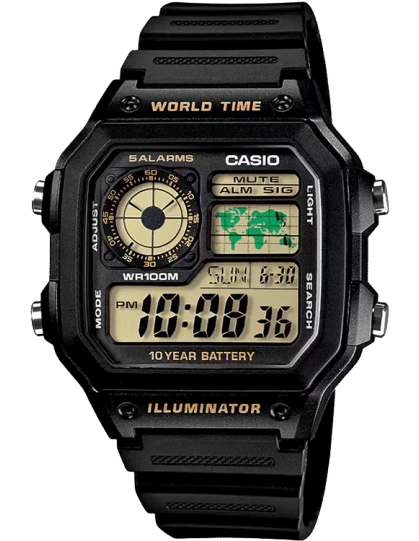 Timeless Mens Resin AE-1200 (AE-1200WH-1BVDF)