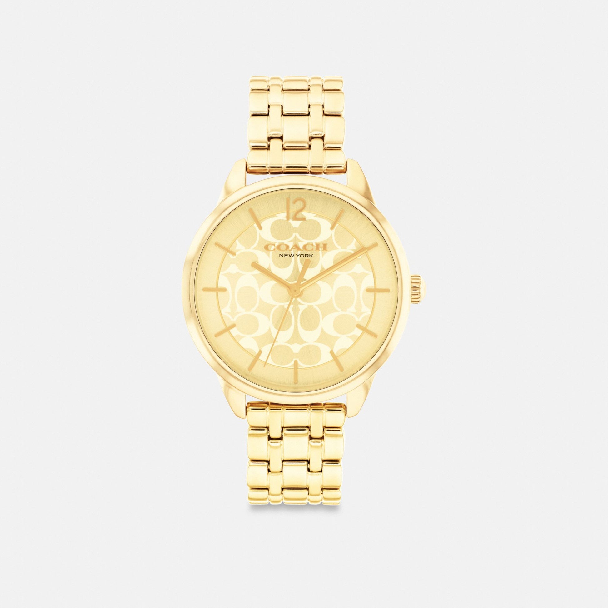 Women's Coach Olivia Watch, 34 Mm in Gold, style CAZ03 #color_Gold — front view