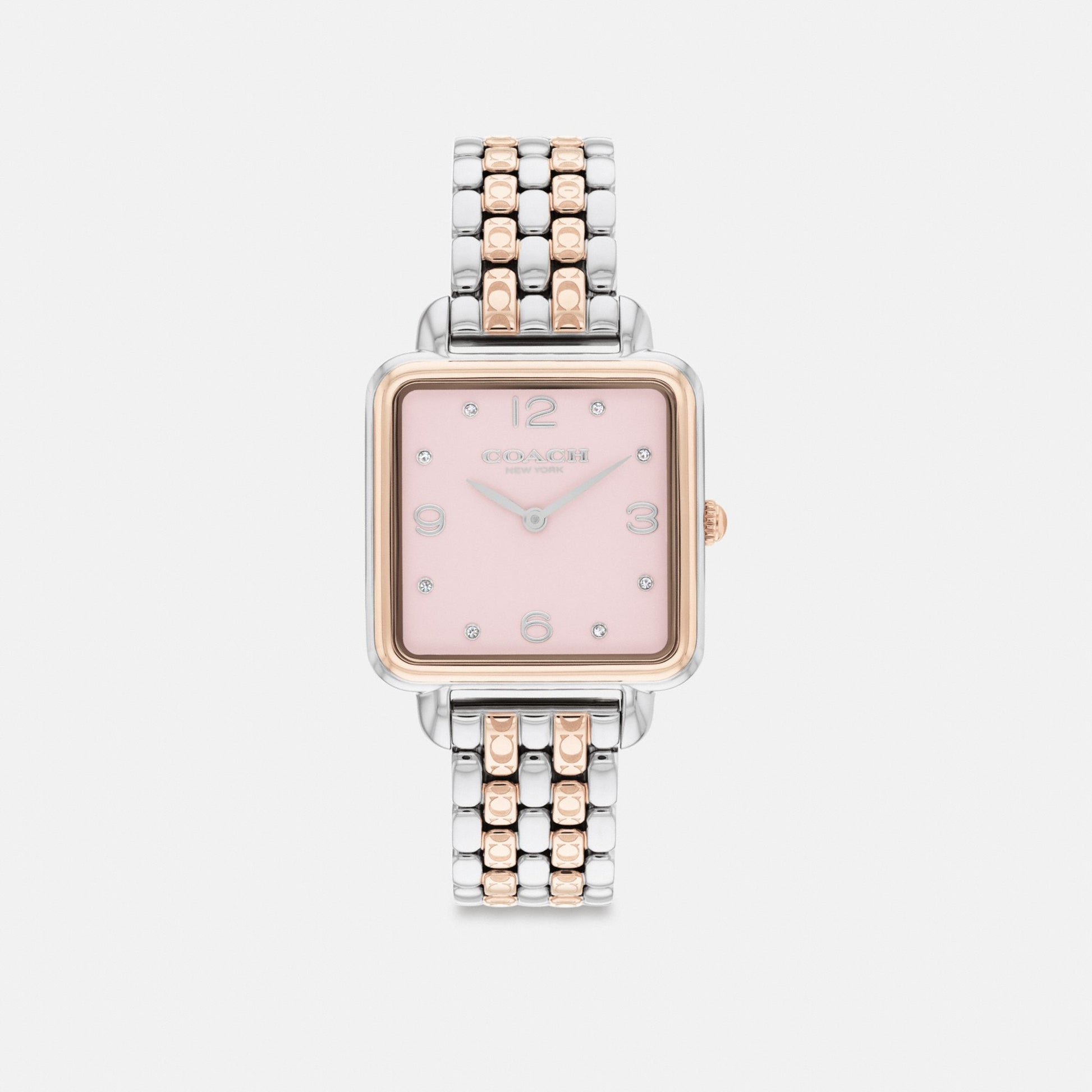 Women's Coach Cass Watch, 28 Mm in Silver/Rosegold, style CAZ22 #color_Silver/Rosegold — front view