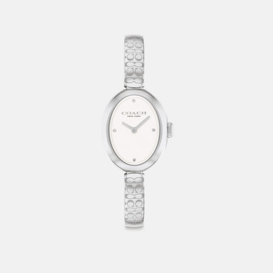 Women's Coach Sammy Watch, 22.5 Mm in Stainless Steel, style CAZ23 #color_Stainless Steel — front view