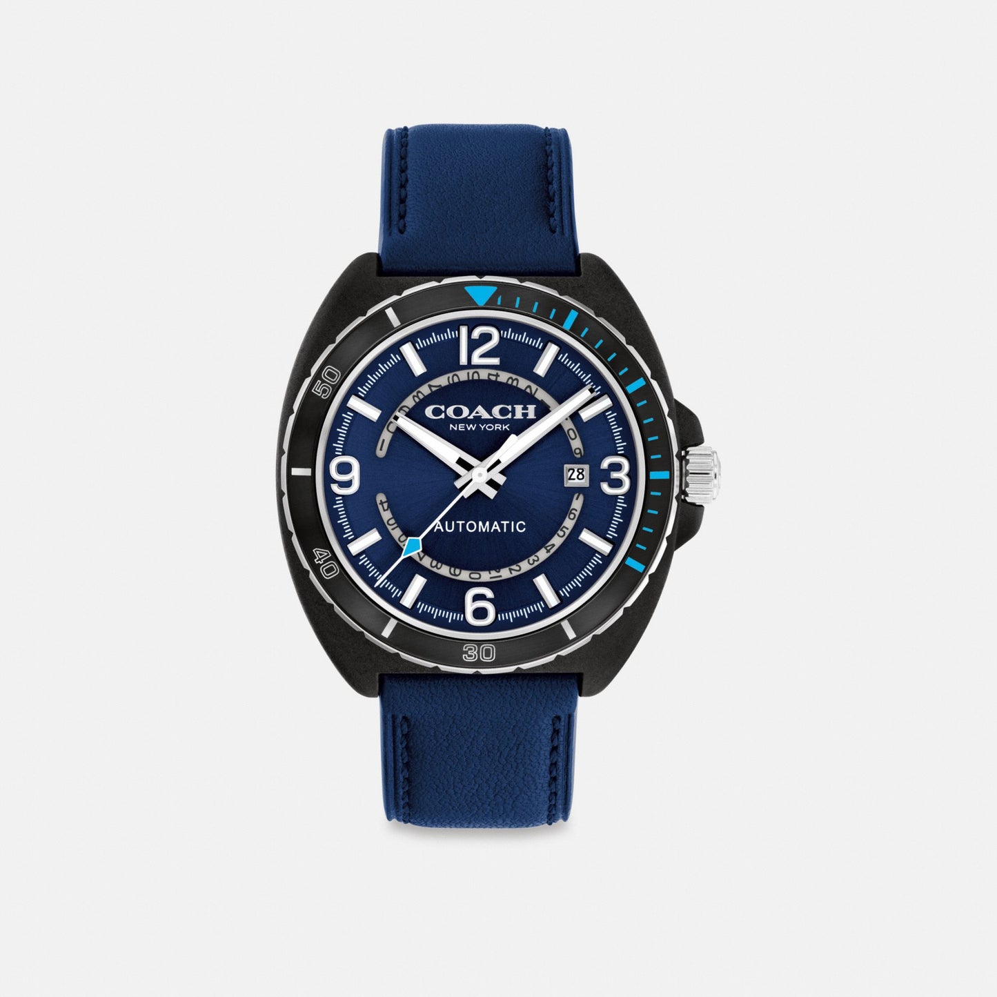 Men's Coach Charter Automatic Watch, 44 Mm in Blue, style CAZ27 #color_Blue — front view