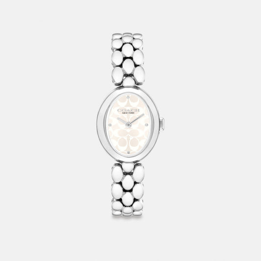 Women's Coach Sammy Watch, 22 Mm in Stainless Steel, style CBR65 #color_Stainless Steel — front view