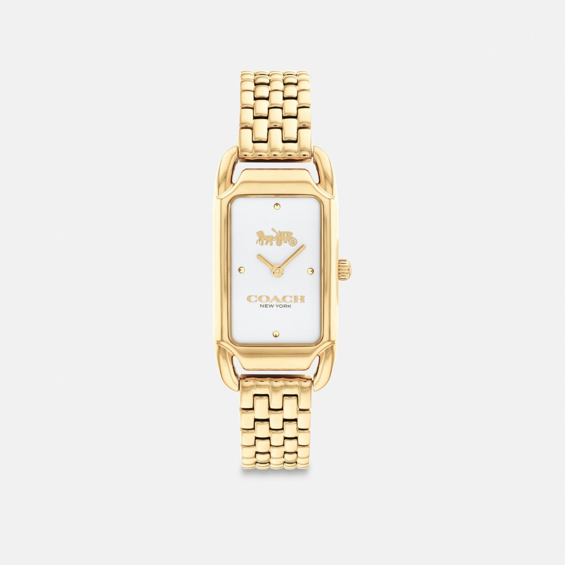 Women's Coach Cadie Watch, 20 Mm X 32.5 Mm in Gold, style CC615 #color_Gold — front view