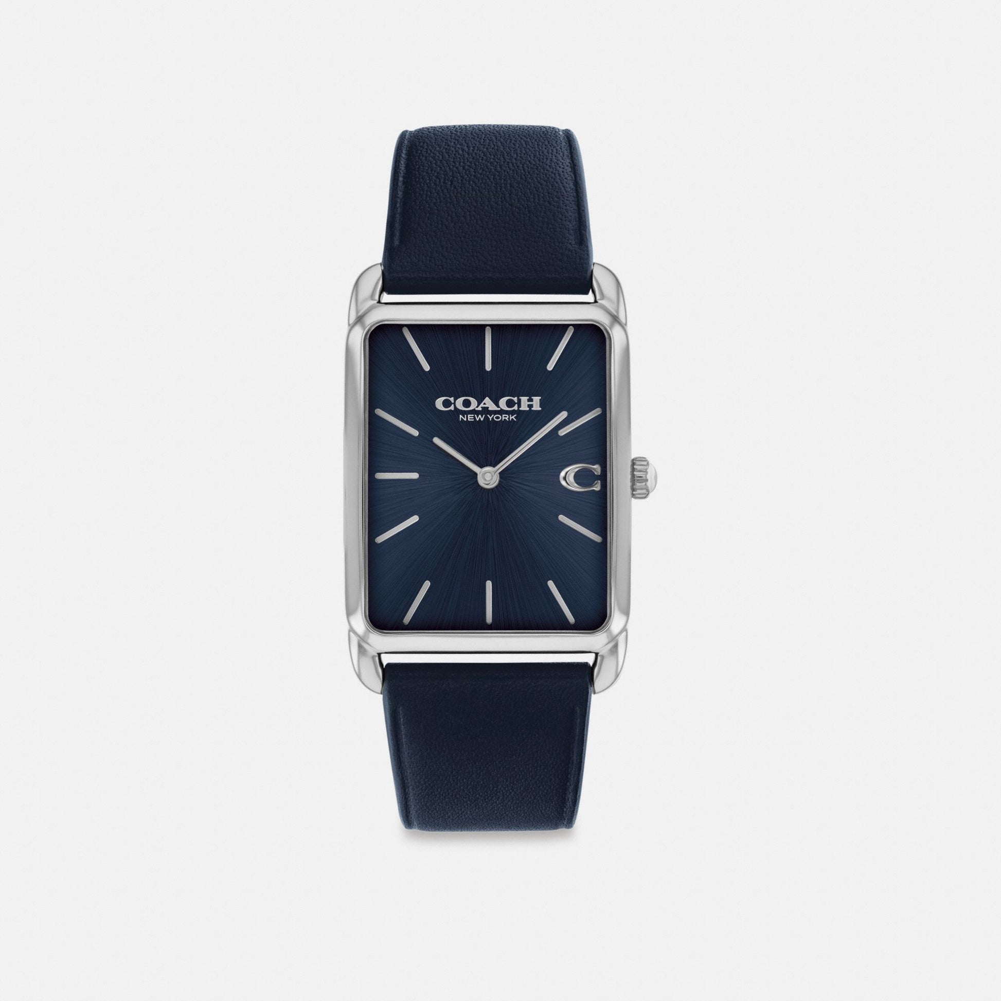 Men's Coach Elliot Watch, 32 Mm X 26 Mm in Navy Blue, style CCT17 #color_Navy Blue — front view