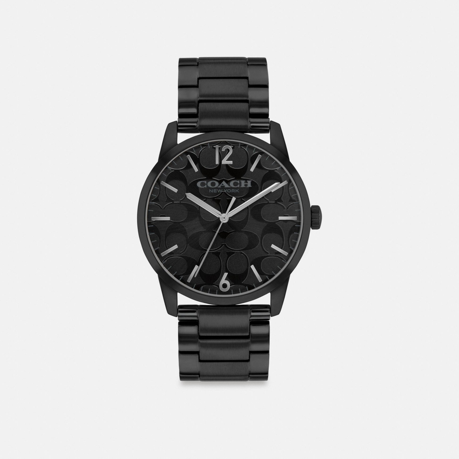Men's Coach Keane Watch, 39 Mm in Black, style CCT25 #color_Black — front view