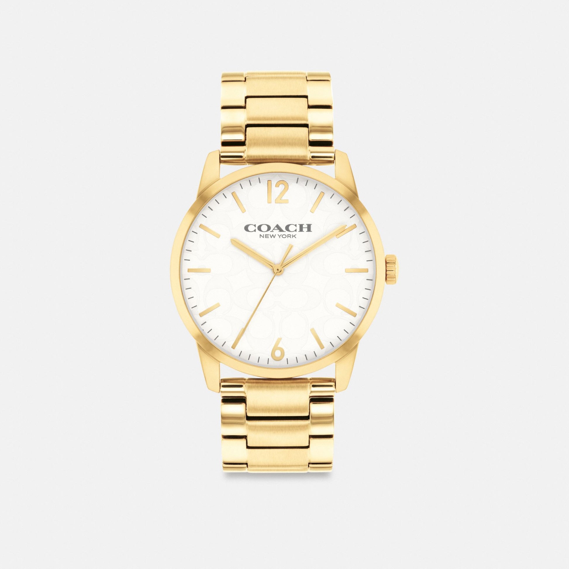 Men's Coach Keane Watch, 39 Mm in Gold, style CCT26 #color_Gold — front view