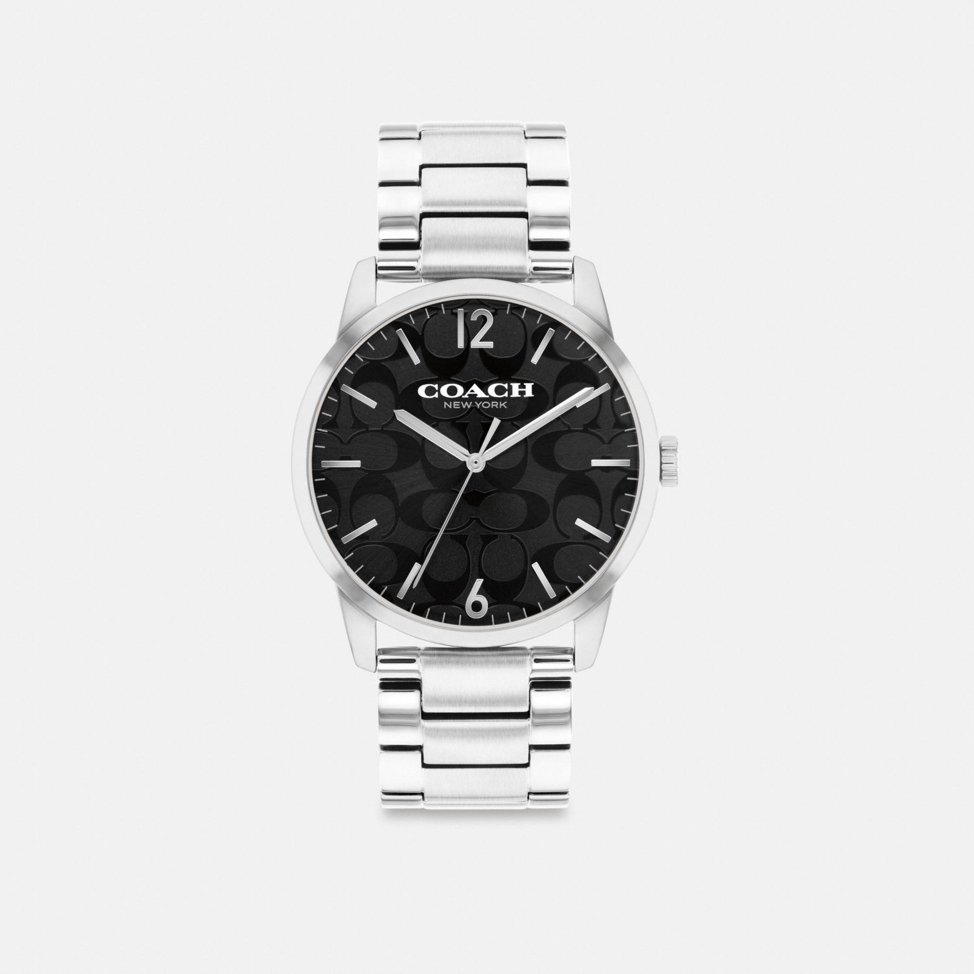 Men's Coach Keane Watch, 39 Mm in Stainless Steel, style CCT27 #color_Stainless Steel — front view