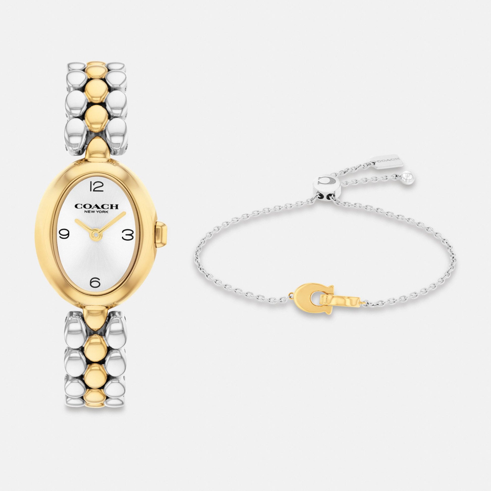 Women's Coach Sammy Watch Gift Set, 22.5 Mm X 28 Mm in Two Tone, style CCU29 #color_Two Tone — front view