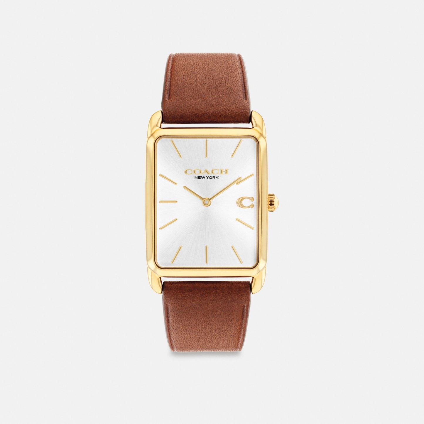 Men's Coach Elliot Watch, 32 Mm X 26 Mm in Saddle, style CCU33 #color_Saddle — front view