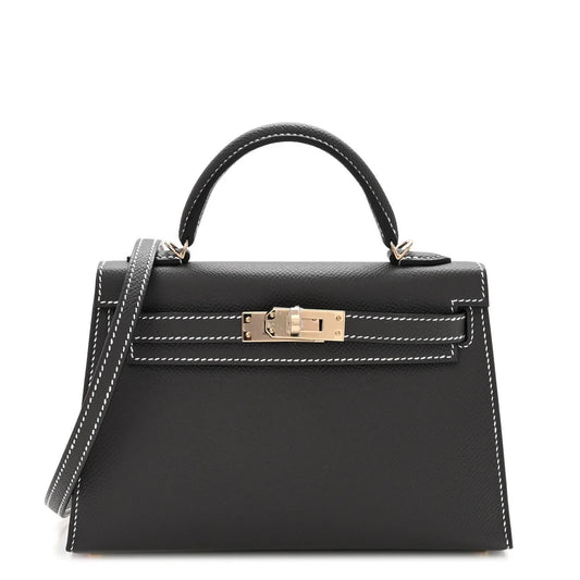 Hermès Epsom Horseshoe Mini Kelly Sellier 20 – Graphite Orange