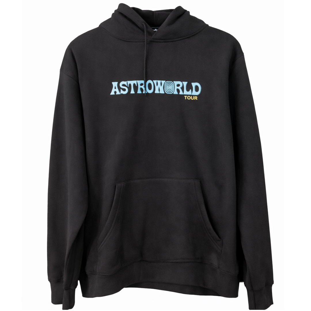 ASTROWORLD TRAVIS SCOTT UNISEX WISH HOODIE BLACK by Travis Scott