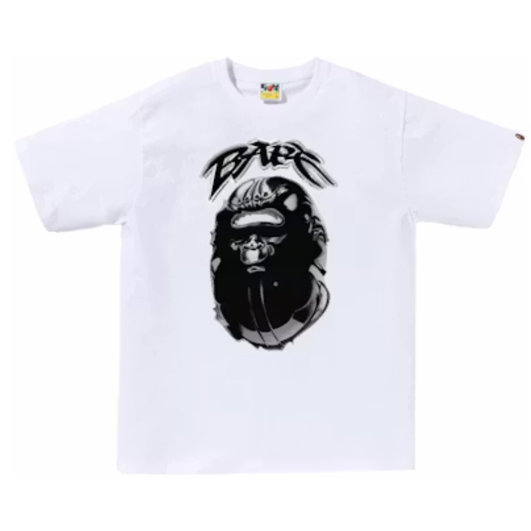 BAPE Ape Head Graffiti Tee White by BAPE