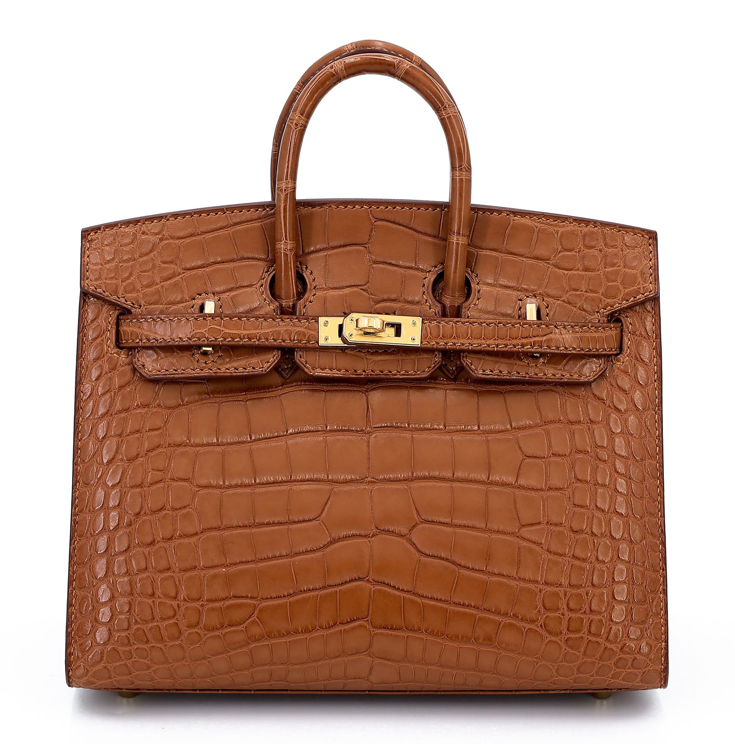 Hermès Birkin 20 Sellier – Gold (37) Matte Alligator, Gold Hardware (2024)