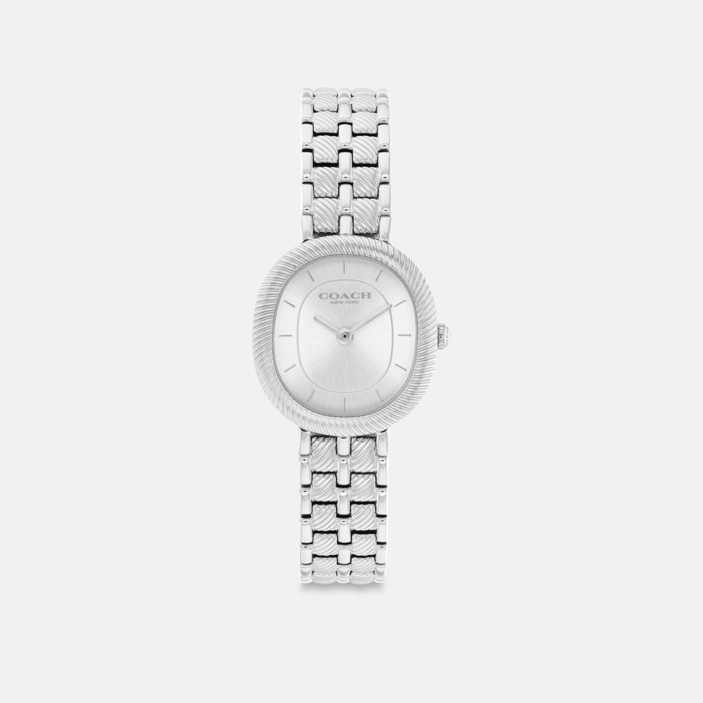 Women's Coach Harlow Watch, 23.8 Mm X 26 Mm in Stainless Steel, style CEK32 #color_Stainless Steel — front view