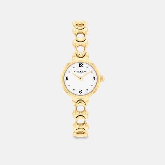 Women's Coach Iris Watch, 22 Mm in Gold, style CEK34 #color_Gold — front view
