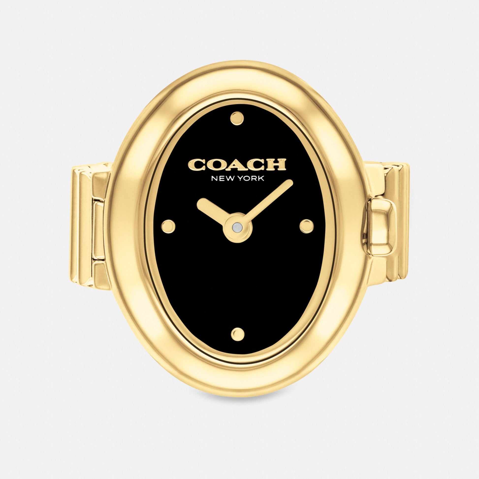 Women's Coach Sammy Ring Watch, 18 Mm X 22.5 Mm in Gold, style CEK37 #color_Gold — front view