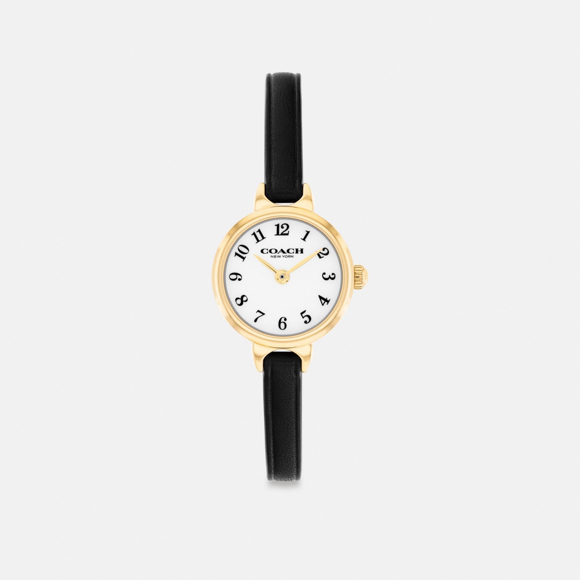 Women's Coach Iris Watch, 22 Mm in Black, style CEK38 #color_Black — front view