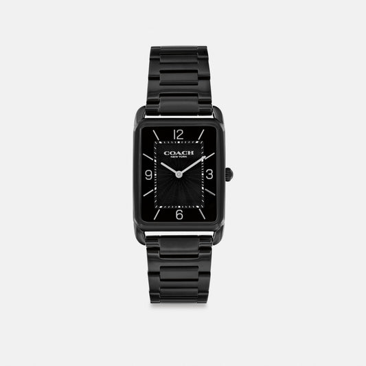 Men's Coach Elliot Watch, 32 Mm X 26 Mm in Black, style CEU49 #color_Black — front view