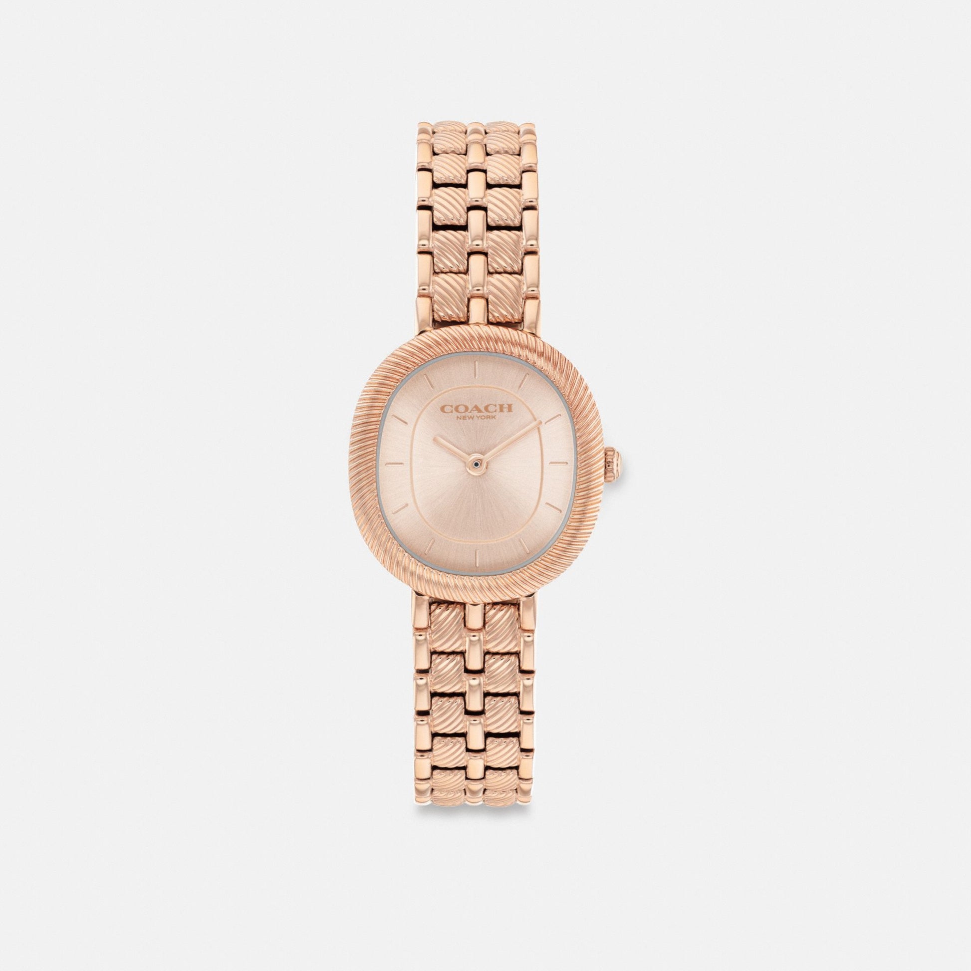 Women's Coach Harlow Watch, 23.8 Mm X 26 Mm in Rose Gold, style CEU54 #color_Rose Gold — front view