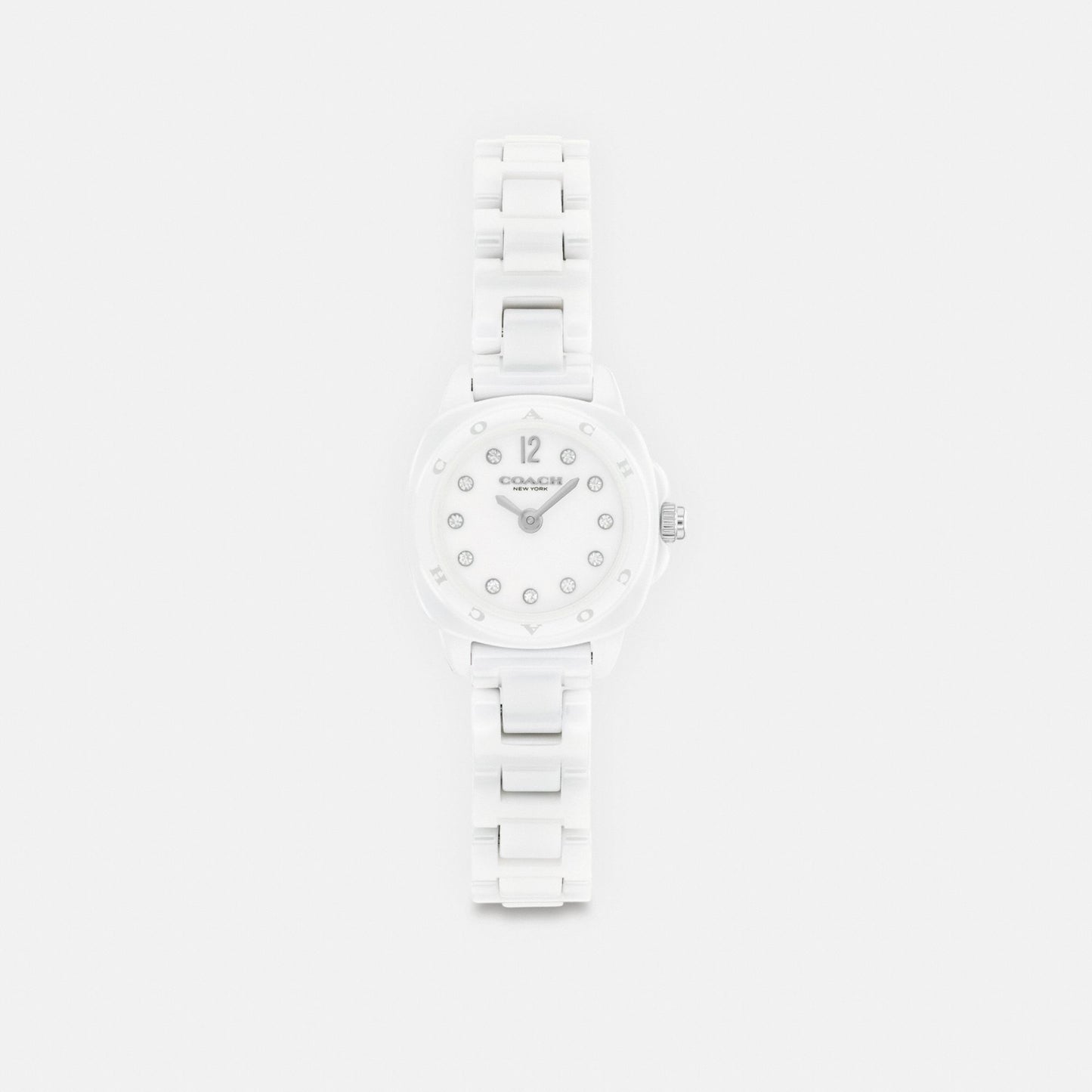 Women's Coach Kitt Watch, 21 Mm in White, style CEU59 #color_White — front view