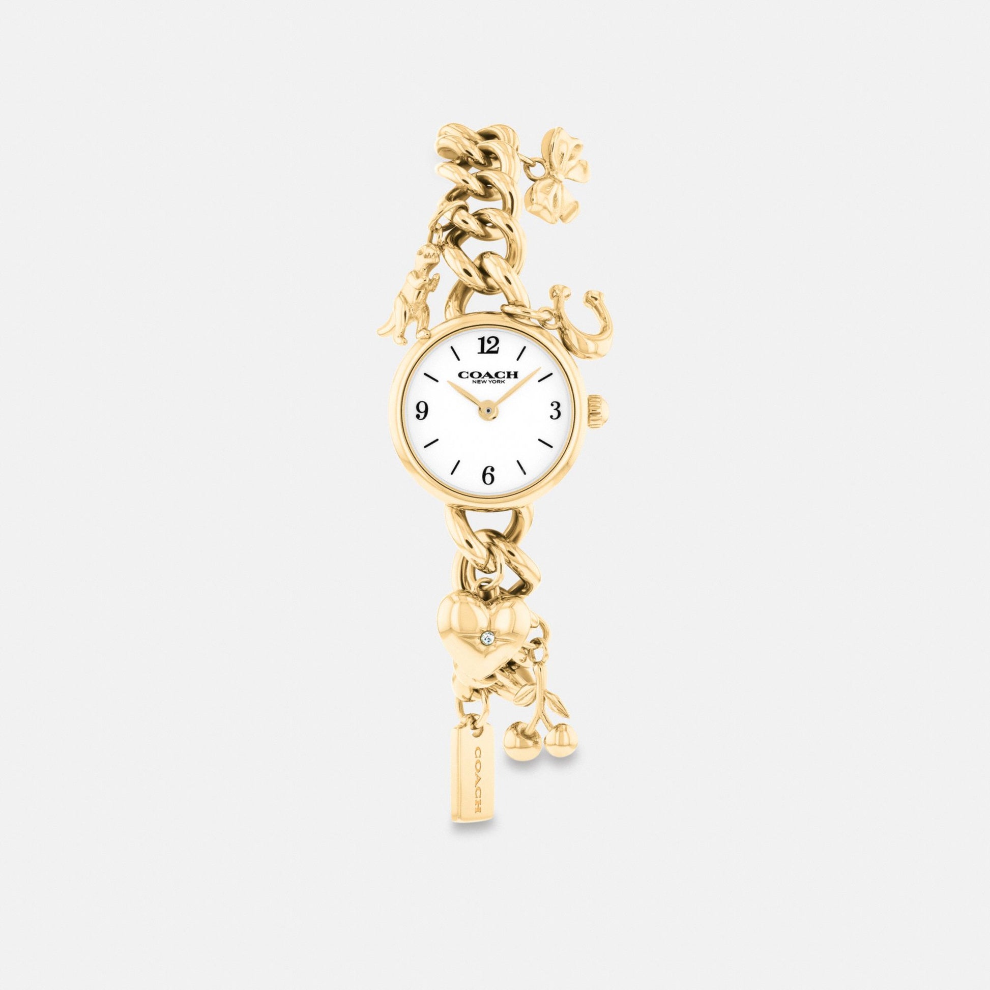 Women's Coach Iris Watch, 22 Mm in Gold, style CEU61 #color_Gold — front view