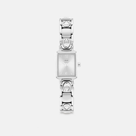 Women's Coach Mara Watch, 15.5 Mm X 19 Mm in Stainless Steel, style CEU63 #color_Stainless Steel — front view