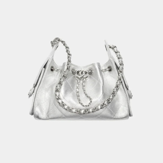 CHANEL 25 Mini Handbag — Metallic Grained Calfskin - Zeuskicks