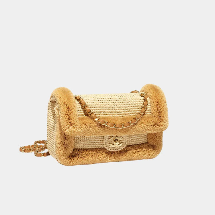 CHANEL Flap Bag – Braided Raffia & Gold-Tone Metal (Beige) - Zeuskicks