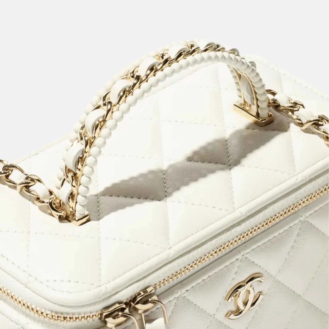 Chanel Classic Vanity with Chain – White
