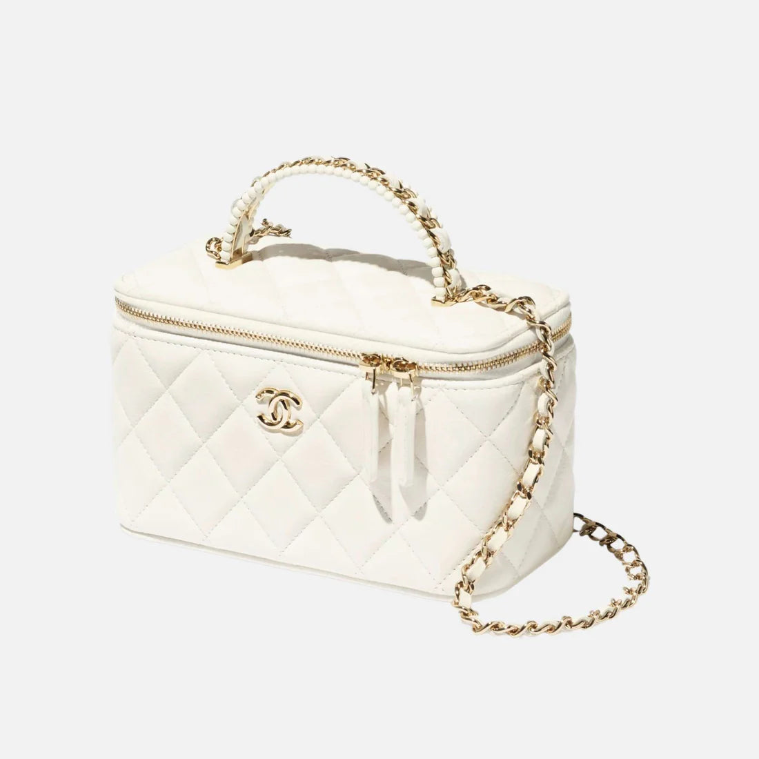 Chanel Classic Vanity with Chain – White