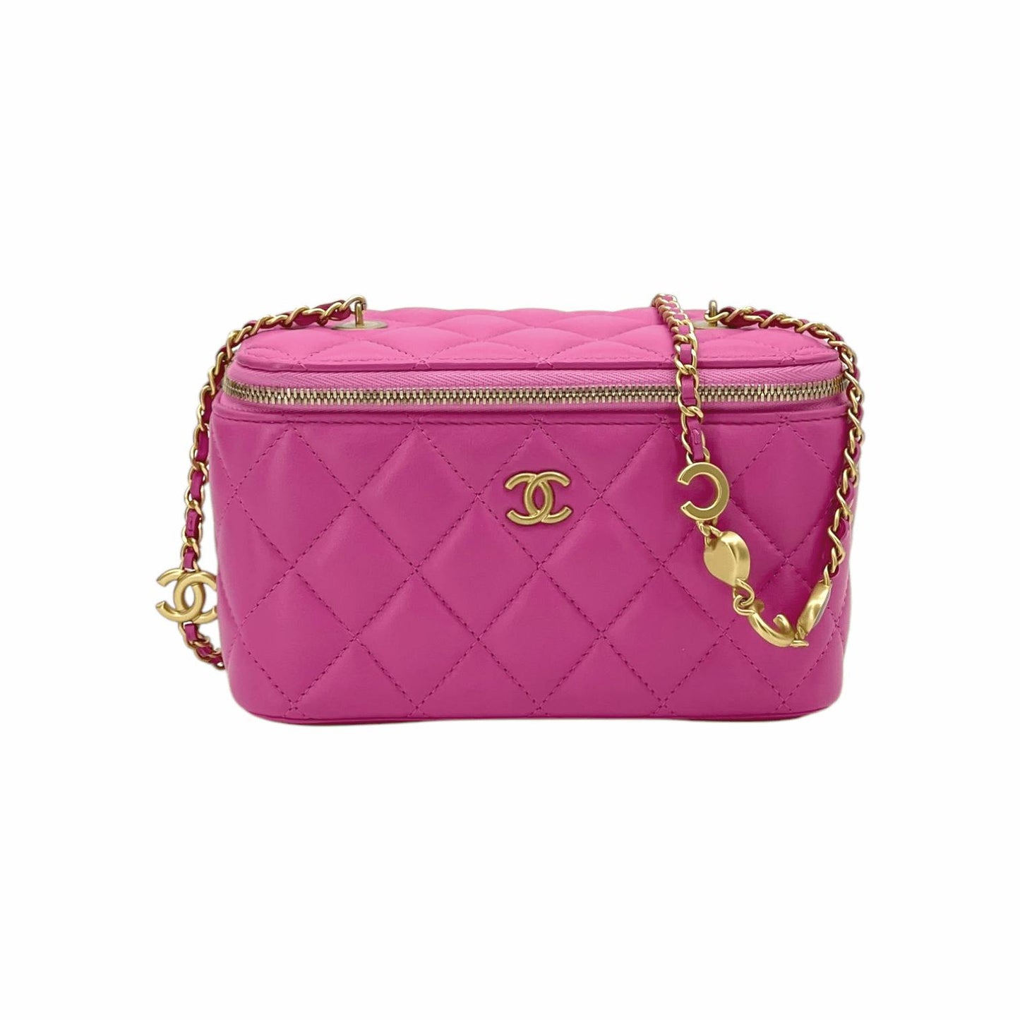 Chanel Coco CC Vanity Case – Pink Lambskin Leather - Zeuskicks
