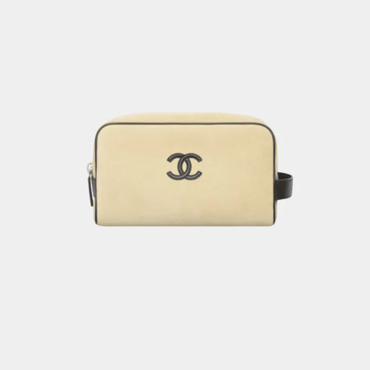CHANEL Zippered Pouch – Suede Calfskin & Silver-Plated Metal - Zeuskicks
